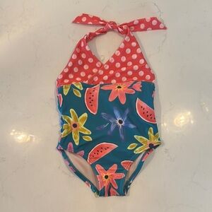 Tea Collection Red and Pink One Piece Swimsuit